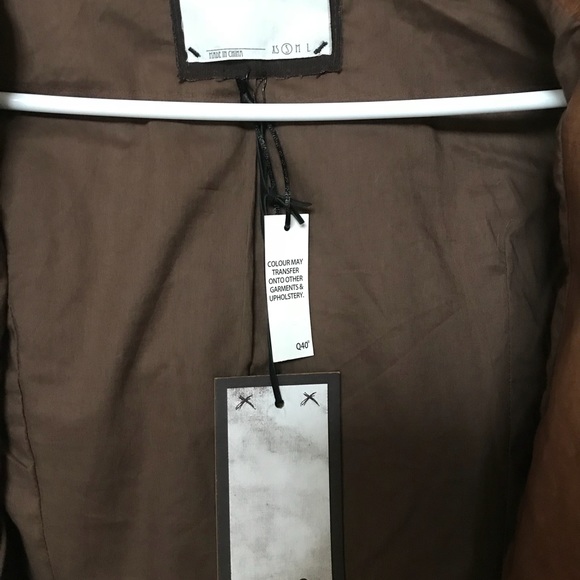 Authentic NWT Q40 leather jacket. S - Picture 5 of 5